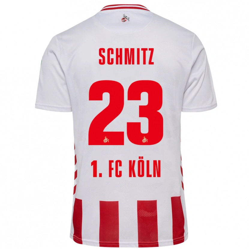 Danxen Dames Timo Schmitz #23 Wit Rood Thuisshirt Thuistenue 2025/26 T-Shirt