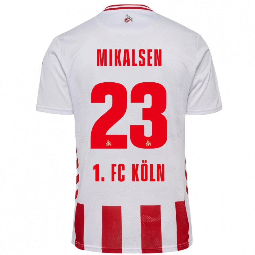 Danxen Dames Aurora Mikalsen #23 Wit Rood Thuisshirt Thuistenue 2025/26 T-Shirt
