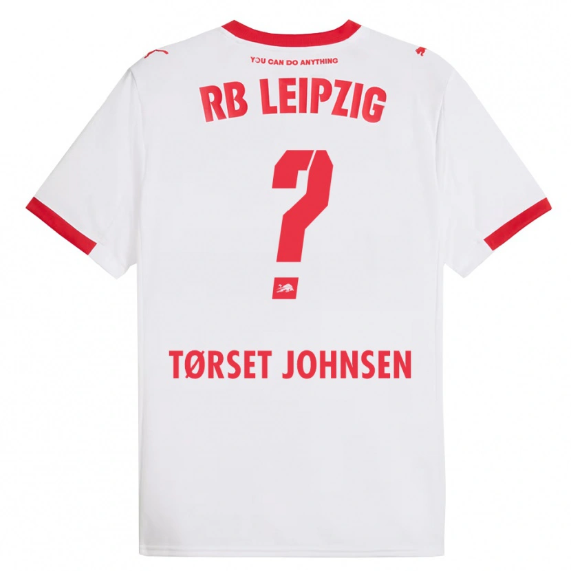 Danxen Dames Patrik Tørset Johnsen #0 Wit Rood Thuisshirt Thuistenue 2025/26 T-Shirt