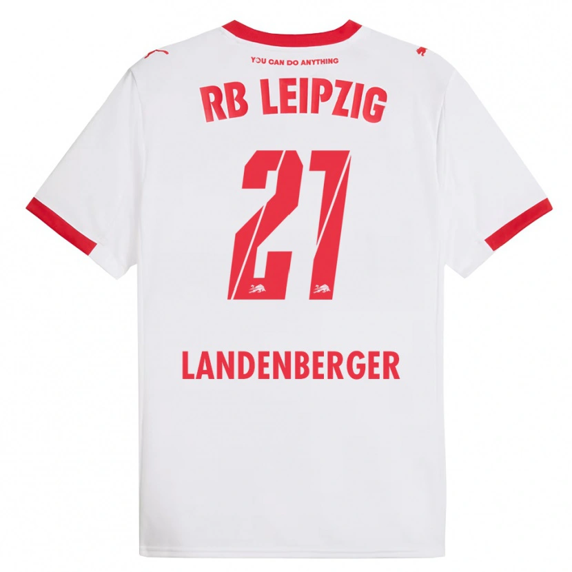 Danxen Dames Julia Landenberger #21 Wit Rood Thuisshirt Thuistenue 2025/26 T-Shirt