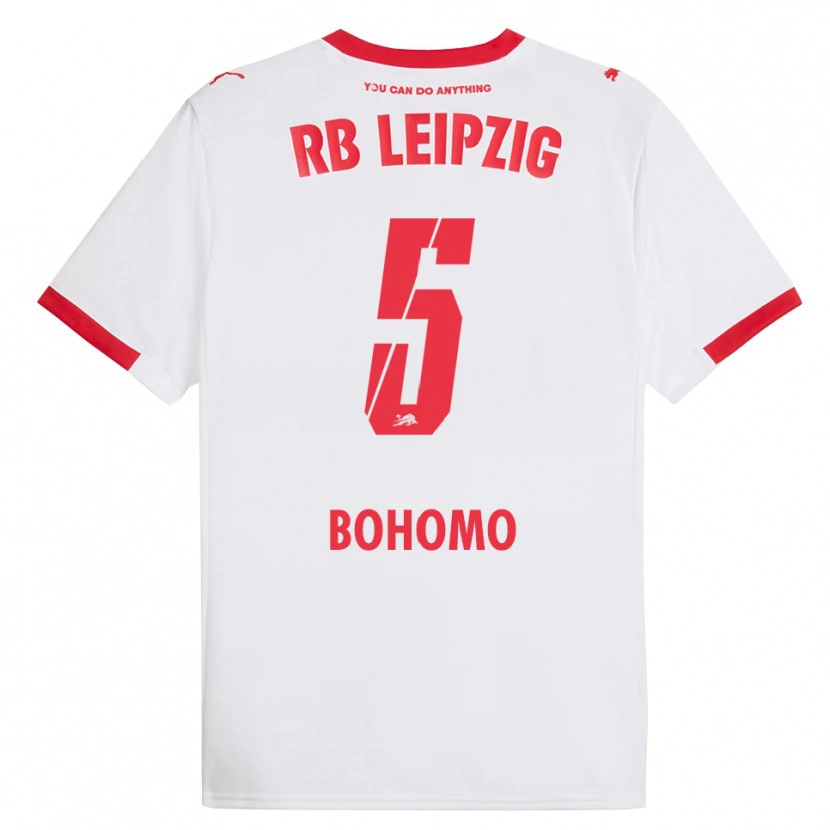 Danxen Dames Allan Bohomo #5 Wit Rood Thuisshirt Thuistenue 2025/26 T-Shirt