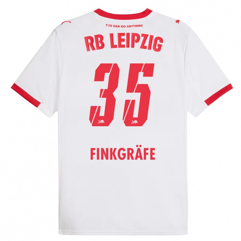 Danxen Dames Max Finkgräfe #35 Wit Rood Thuisshirt Thuistenue 2025/26 T-Shirt