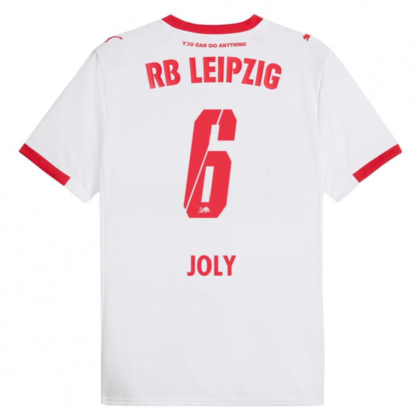 Danxen Dames Lou-Ann Joly #6 Wit Rood Thuisshirt Thuistenue 2025/26 T-Shirt