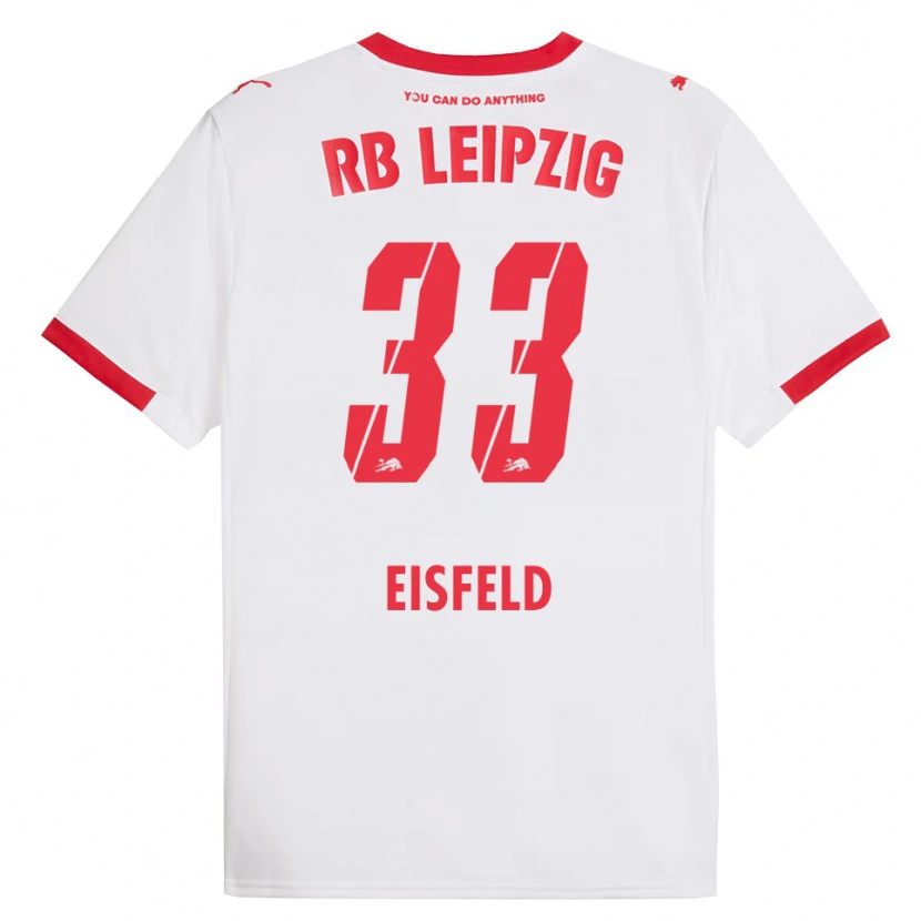 Danxen Dames Tom Eisfeld #33 Wit Rood Thuisshirt Thuistenue 2025/26 T-Shirt