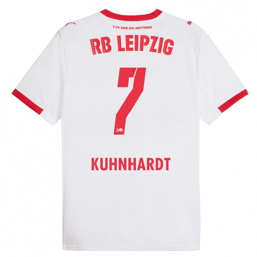 Danxen Dames Paul Kühnhardt #7 Wit Rood Thuisshirt Thuistenue 2025/26 T-Shirt