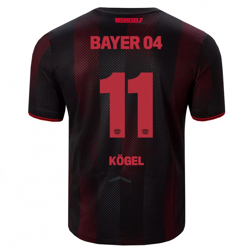 Danxen Dames Kristin Kögel #11 Zwart Rood Thuisshirt Thuistenue 2025/26 T-Shirt