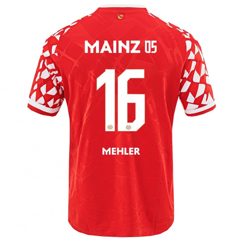 Danxen Dames Melina Mehler #16 Rood Wit Thuisshirt Thuistenue 2025/26 T-Shirt