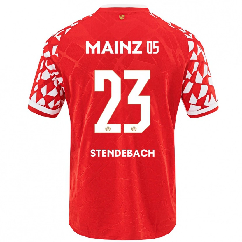 Danxen Dames Jule Stendebach #23 Rood Wit Thuisshirt Thuistenue 2025/26 T-Shirt