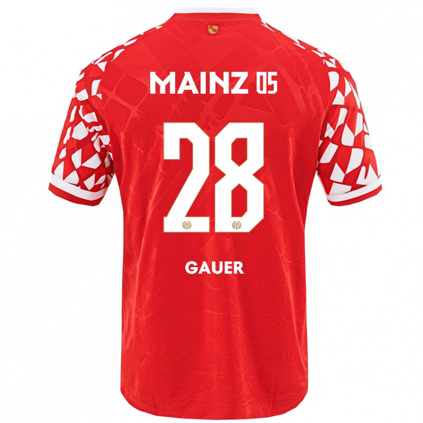 Danxen Dames Luke Gauer #28 Rood Wit Thuisshirt Thuistenue 2025/26 T-Shirt