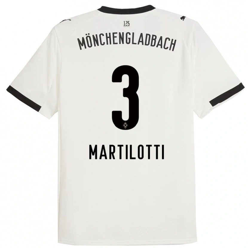 Danxen Dames Francesco Martilotti #3 Wit Zwart Thuisshirt Thuistenue 2025/26 T-Shirt