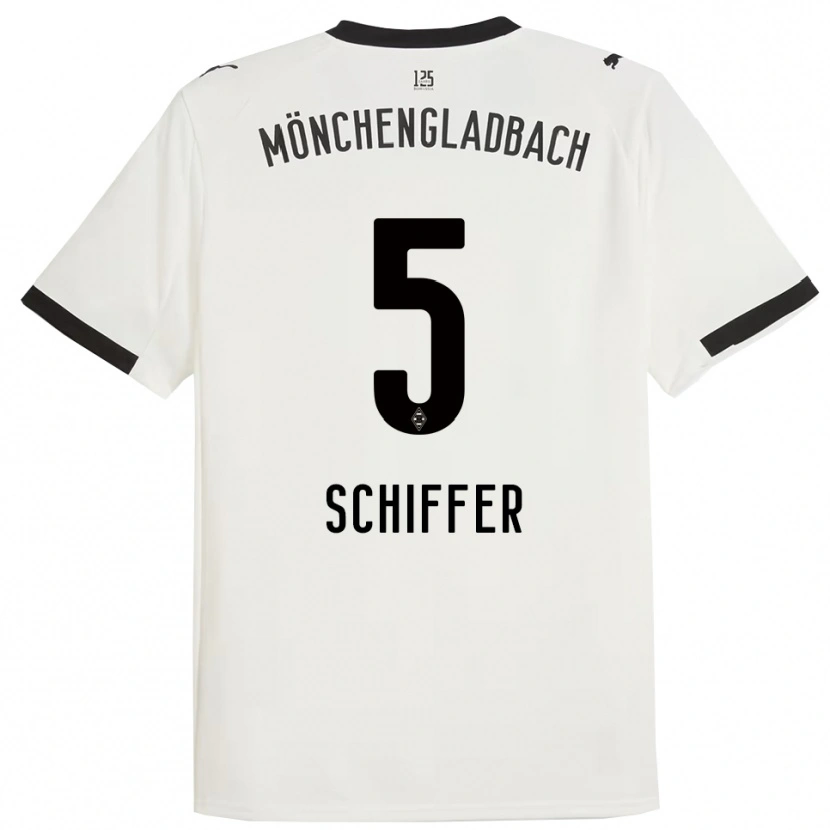 Danxen Dames Ben Schiffer #5 Wit Zwart Thuisshirt Thuistenue 2025/26 T-Shirt