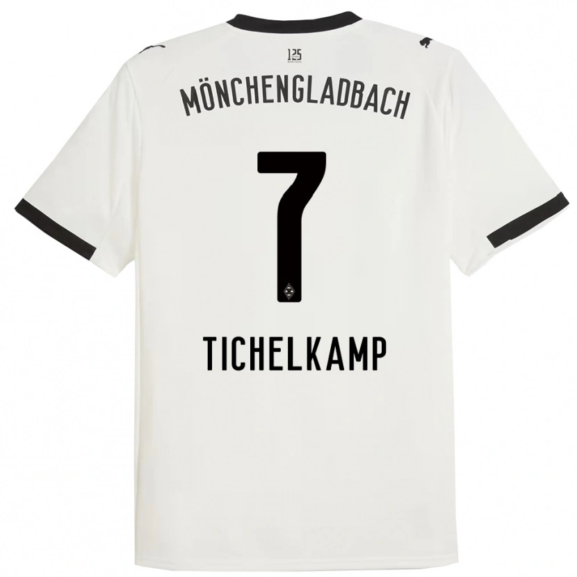Danxen Dames Emily Tichelkamp #7 Wit Zwart Thuisshirt Thuistenue 2025/26 T-Shirt