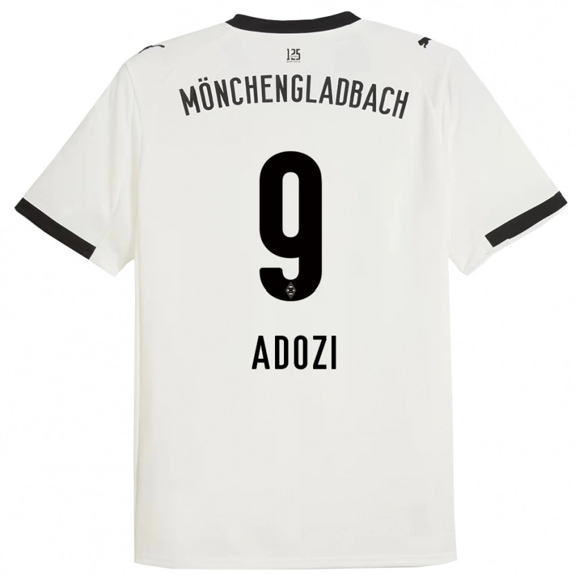 Danxen Dames Justin Adozi #9 Wit Zwart Thuisshirt Thuistenue 2025/26 T-Shirt