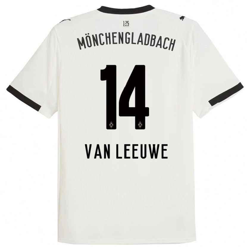 Danxen Dames Kyra Van Leeuwe #14 Wit Zwart Thuisshirt Thuistenue 2025/26 T-Shirt