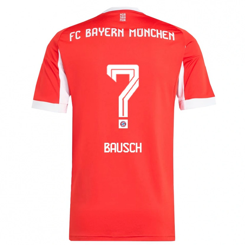 Danxen Dames David Bausch #0 Wit Rood Thuisshirt Thuistenue 2025/26 T-Shirt