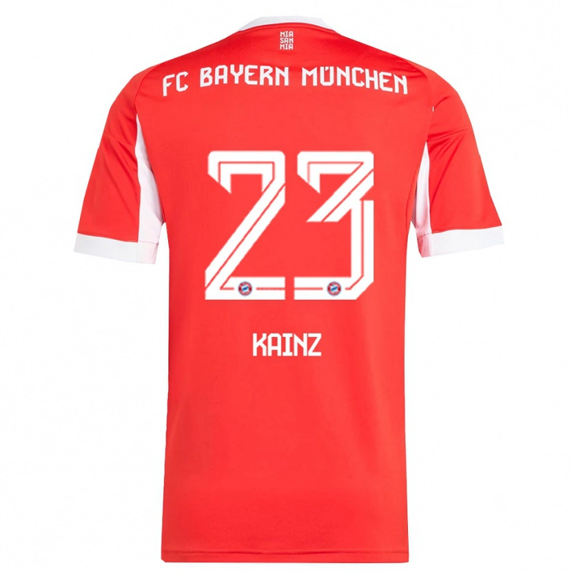 Danxen Dames Manuel Kainz #23 Wit Rood Thuisshirt Thuistenue 2025/26 T-Shirt