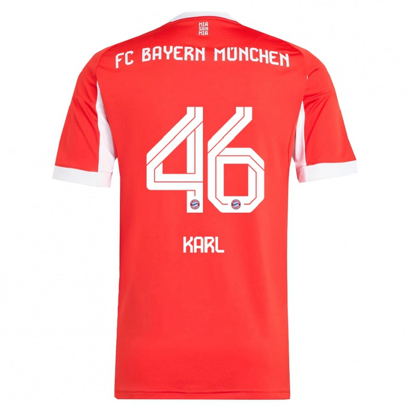 Danxen Dames Lennart Karl #46 Wit Rood Thuisshirt Thuistenue 2025/26 T-Shirt