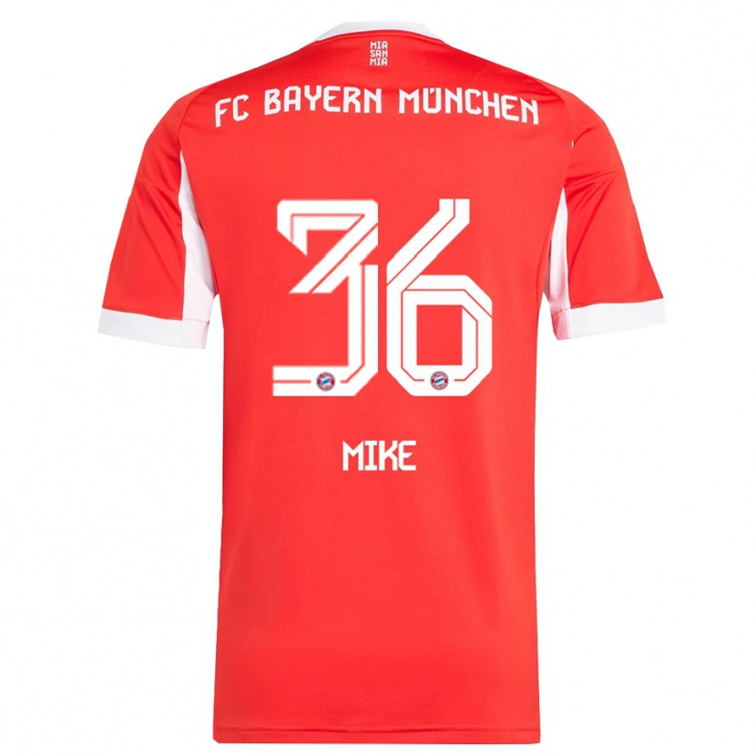 Danxen Dames Wisdom Mike #36 Wit Rood Thuisshirt Thuistenue 2025/26 T-Shirt