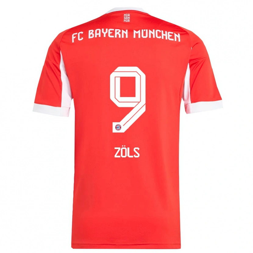Danxen Dames Simon Zöls #9 Wit Rood Thuisshirt Thuistenue 2025/26 T-Shirt