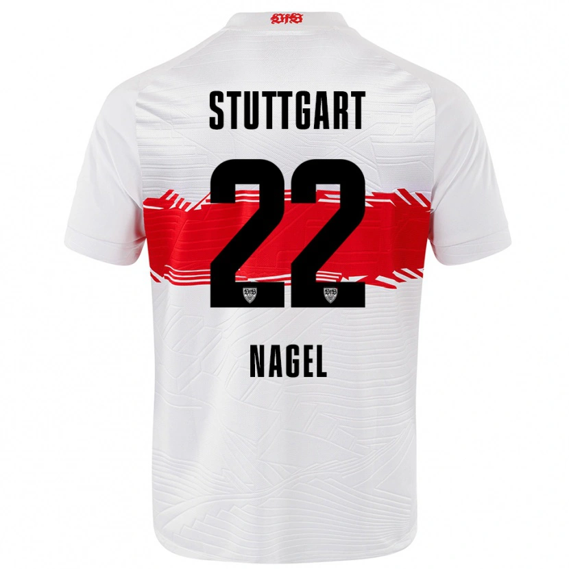 Danxen Dames Lucas Nagel #22 Wit Rood Thuisshirt Thuistenue 2025/26 T-Shirt