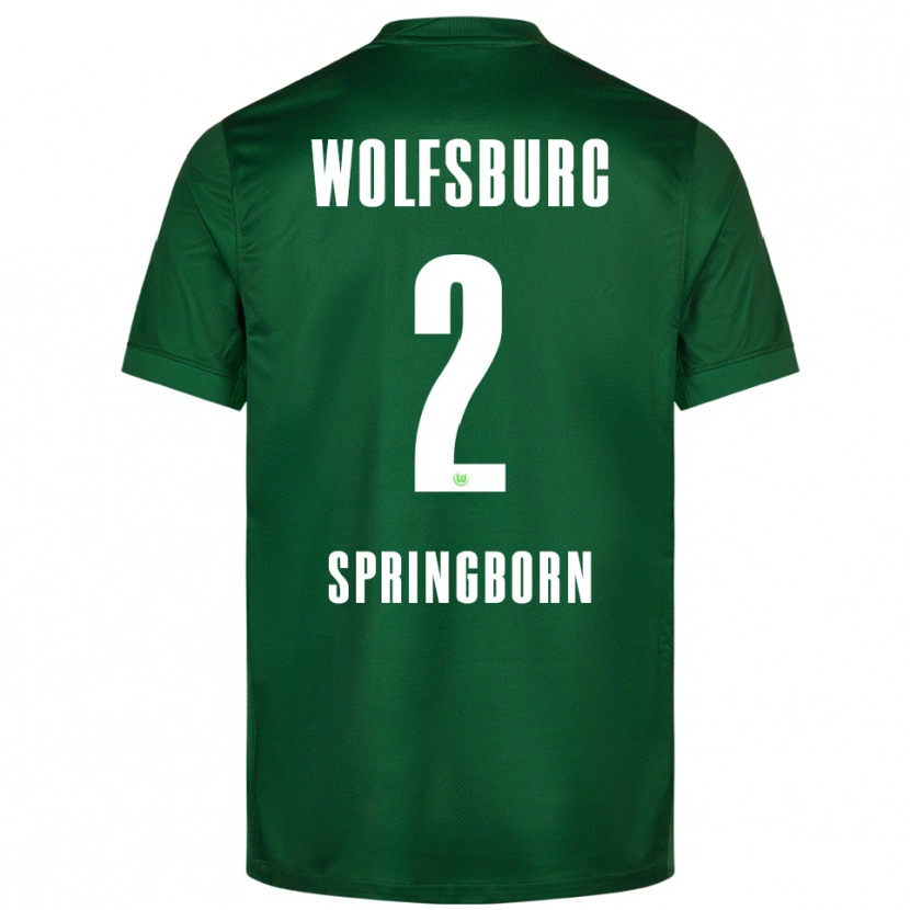 Danxen Dames Noah Springborn #2 Groen Wit Thuisshirt Thuistenue 2025/26 T-Shirt