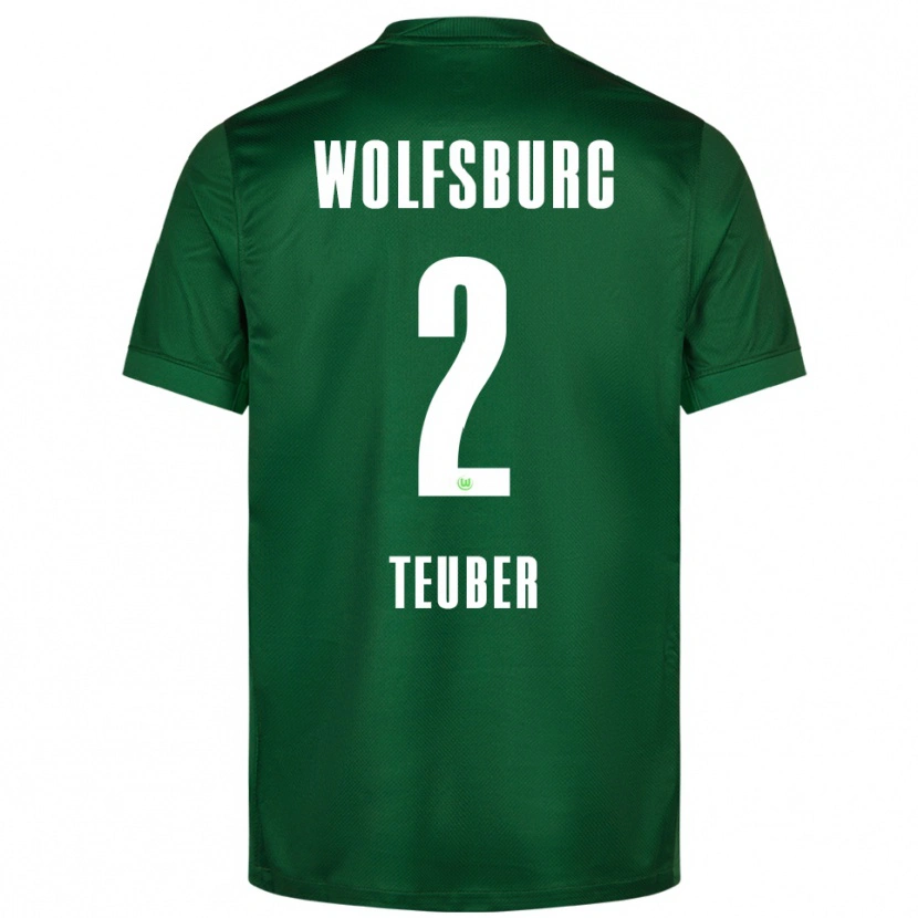 Danxen Dames Julius Teuber #2 Groen Wit Thuisshirt Thuistenue 2025/26 T-Shirt