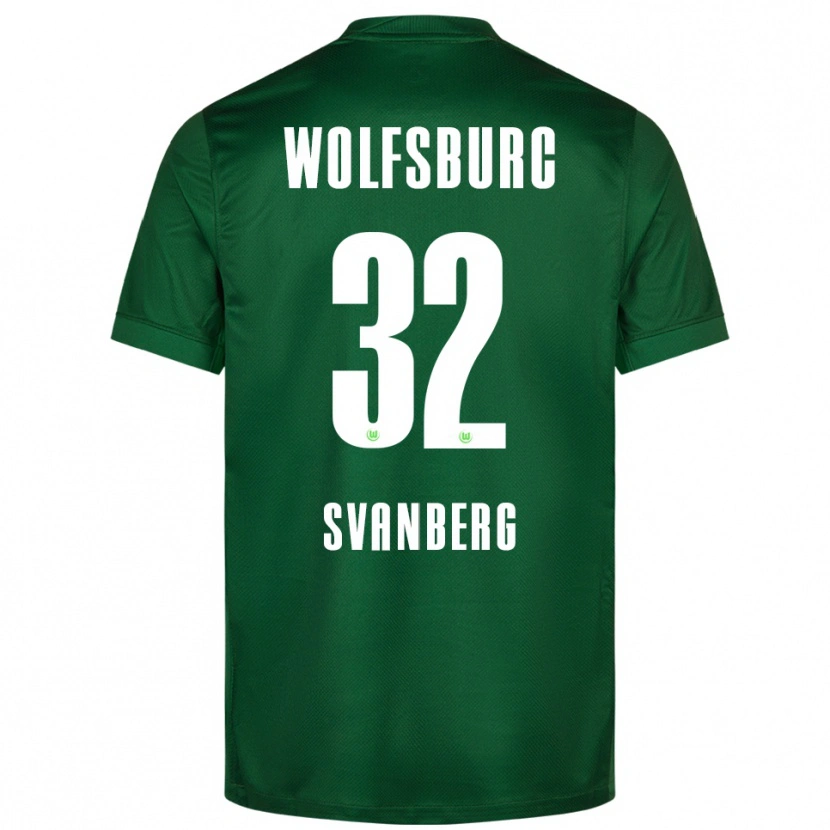 Danxen Dames Mattias Svanberg #32 Groen Wit Thuisshirt Thuistenue 2025/26 T-Shirt
