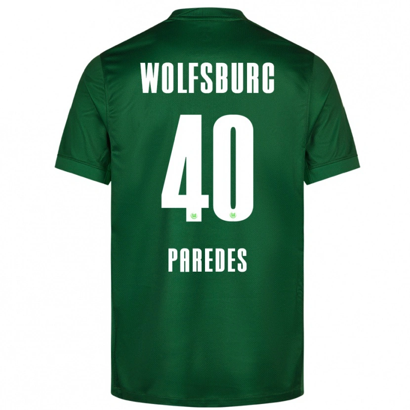 Danxen Dames Kevin Paredes #40 Groen Wit Thuisshirt Thuistenue 2025/26 T-Shirt