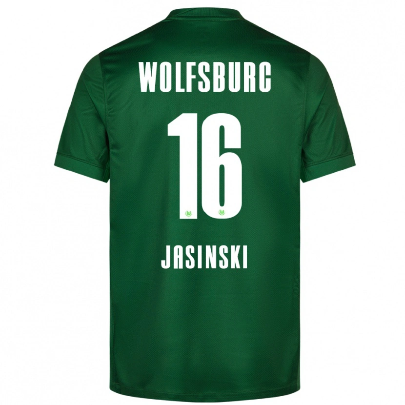 Danxen Dames Mateusz Jasinski #16 Groen Wit Thuisshirt Thuistenue 2025/26 T-Shirt