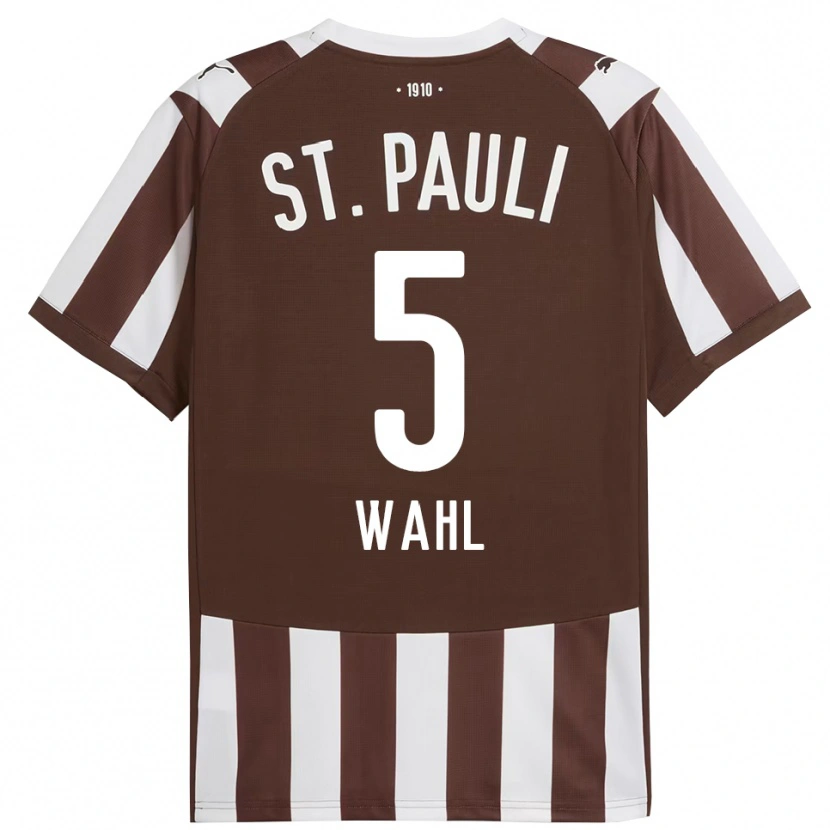 Danxen Dames Hauke Wahl #5 Koffie Wit Thuisshirt Thuistenue 2025/26 T-Shirt