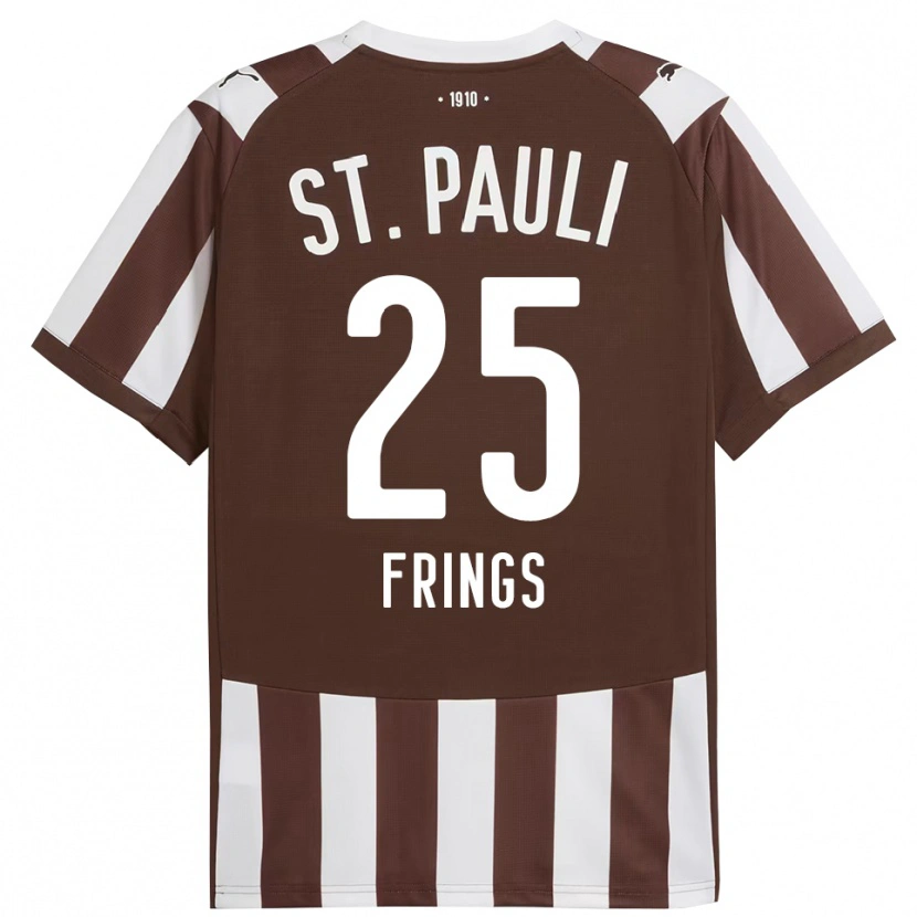 Danxen Dames Emma Frings #25 Koffie Wit Thuisshirt Thuistenue 2025/26 T-Shirt