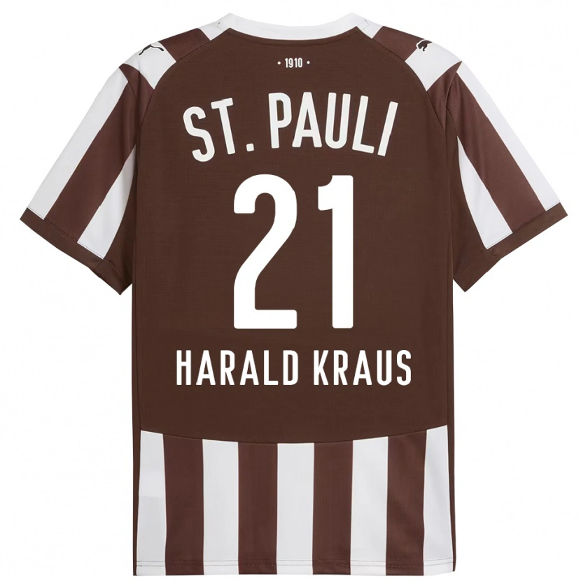 Danxen Dames Stefan Harald Kraus #21 Koffie Wit Thuisshirt Thuistenue 2025/26 T-Shirt