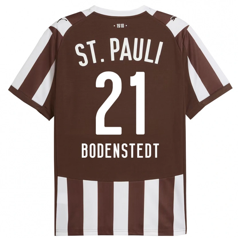 Danxen Dames Paula Bodenstedt #21 Koffie Wit Thuisshirt Thuistenue 2025/26 T-Shirt