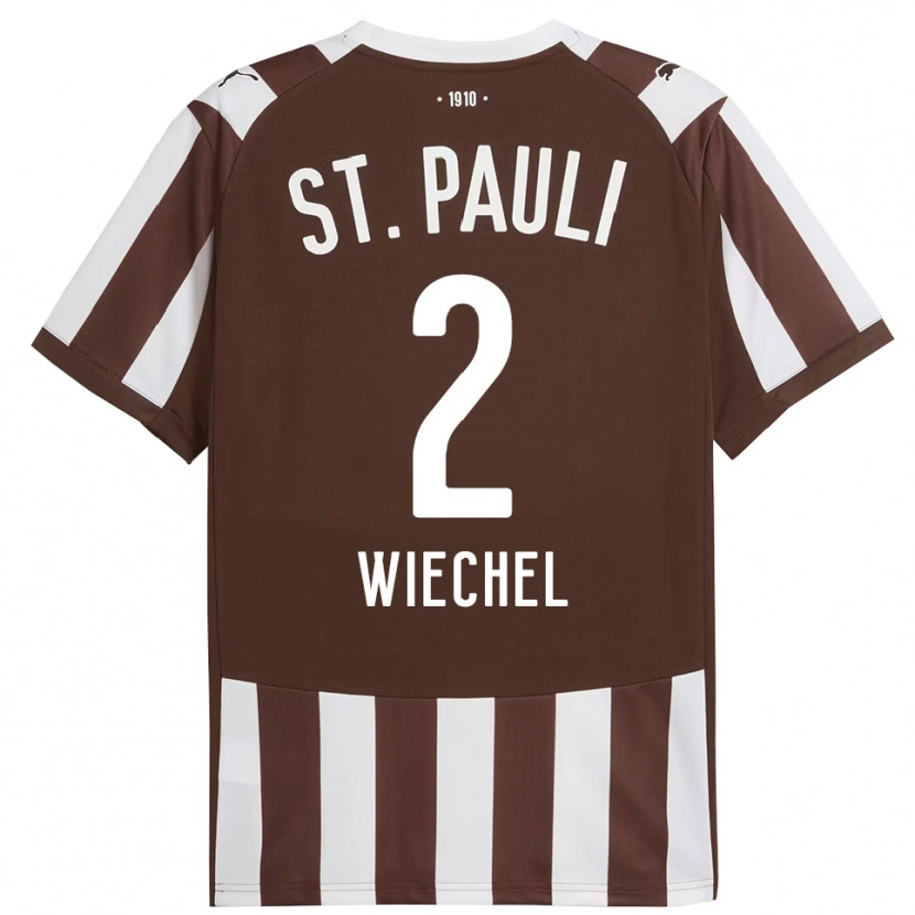 Danxen Dames Jan Wiechel #2 Koffie Wit Thuisshirt Thuistenue 2025/26 T-Shirt