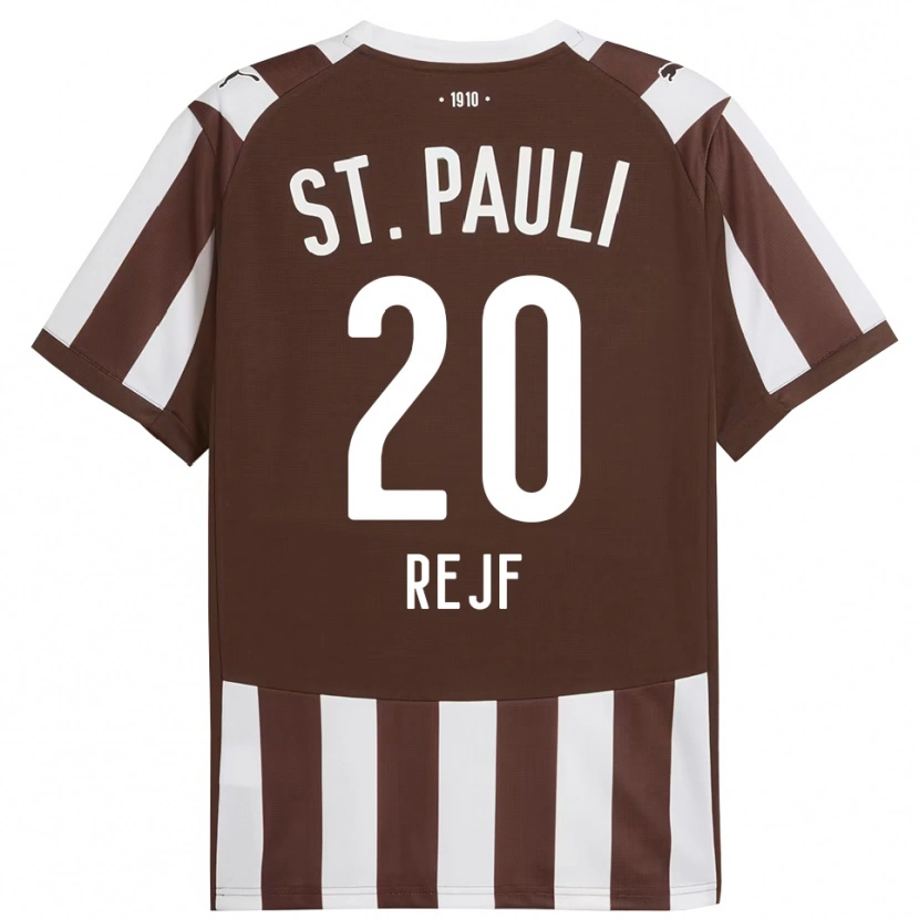 Danxen Dames Petr Rejf #20 Koffie Wit Thuisshirt Thuistenue 2025/26 T-Shirt