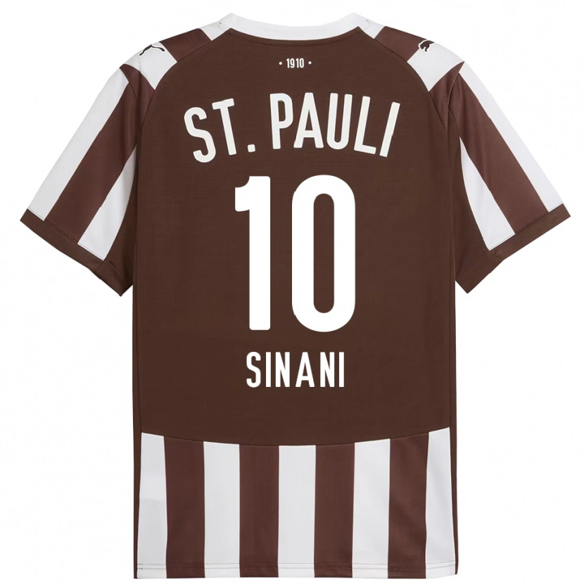 Danxen Dames Danel Sinani #10 Koffie Wit Thuisshirt Thuistenue 2025/26 T-Shirt