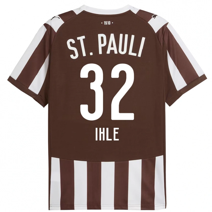 Danxen Dames Friederike Ihle #32 Koffie Wit Thuisshirt Thuistenue 2025/26 T-Shirt