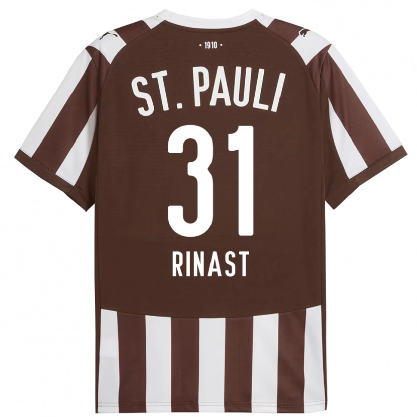 Danxen Dames Rachel Rinast #31 Koffie Wit Thuisshirt Thuistenue 2025/26 T-Shirt