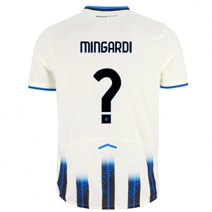 Danxen Dames Davide Mingardi #0 Wit Blauw Uitshirt Uittenue 2025/26 T-Shirt