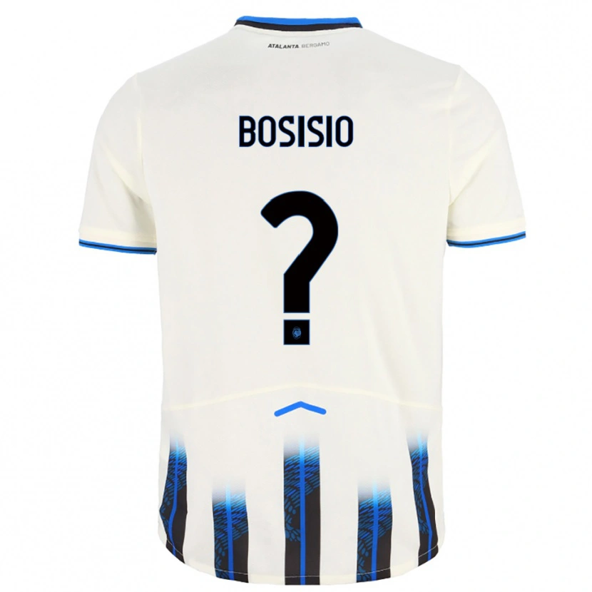 Danxen Dames Emanuele Bosisio #0 Wit Blauw Uitshirt Uittenue 2025/26 T-Shirt
