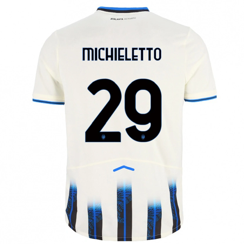 Danxen Dames Andrea Michieletto #29 Wit Blauw Uitshirt Uittenue 2025/26 T-Shirt