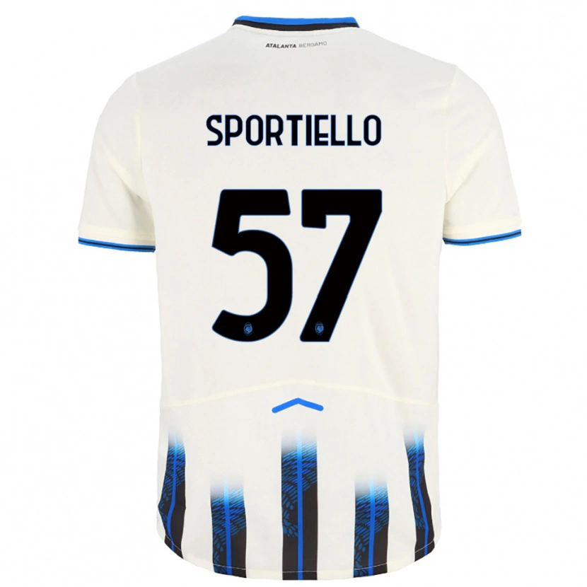 Danxen Dames Marco Sportiello #57 Wit Blauw Uitshirt Uittenue 2025/26 T-Shirt