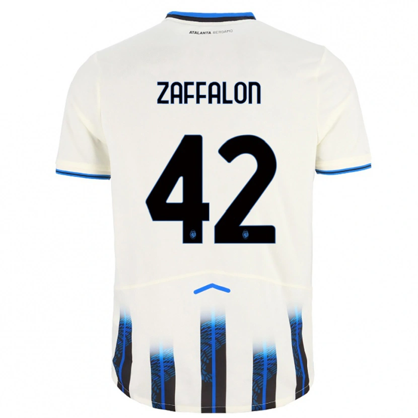 Danxen Dames Lorenzo Zaffalon #42 Wit Blauw Uitshirt Uittenue 2025/26 T-Shirt