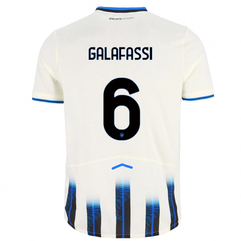 Danxen Dames Filippo Galafassi #6 Wit Blauw Uitshirt Uittenue 2025/26 T-Shirt
