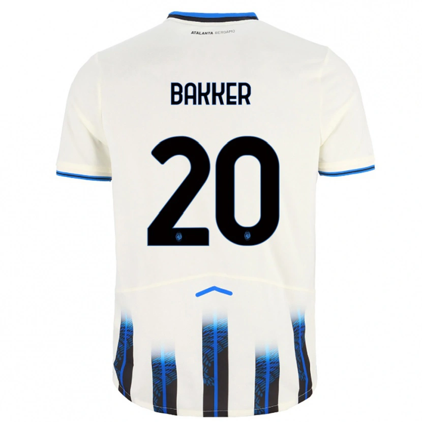 Danxen Dames Mitchel Bakker #20 Wit Blauw Uitshirt Uittenue 2025/26 T-Shirt