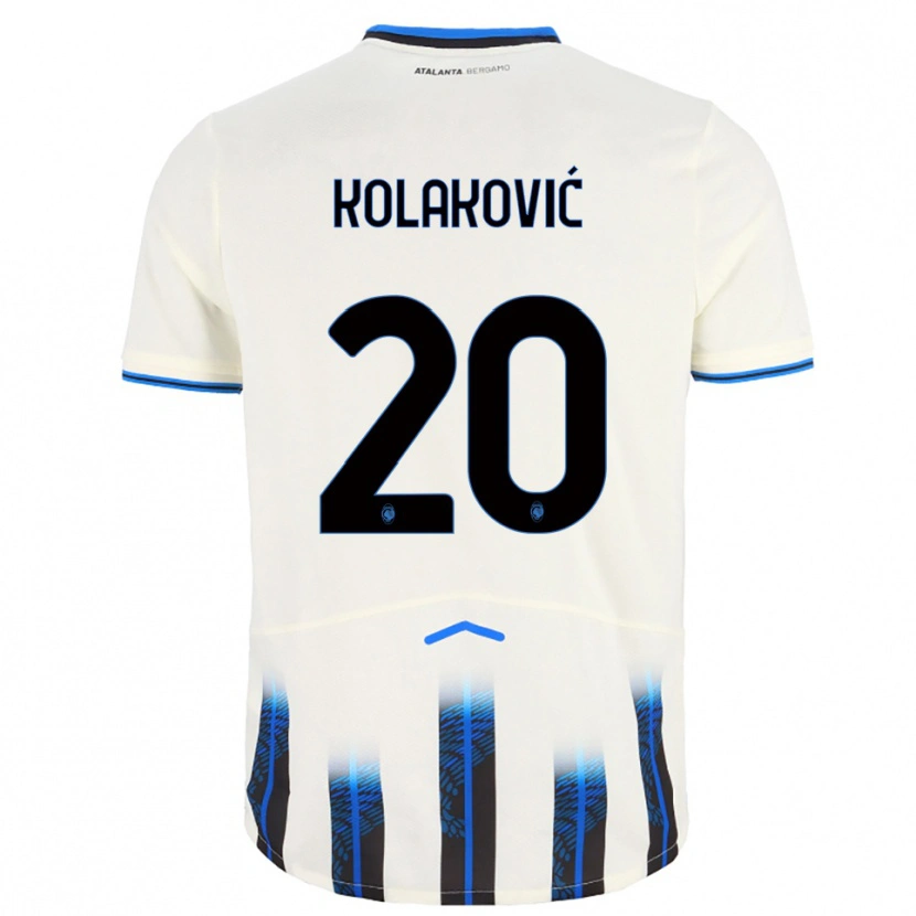 Danxen Dames Vinko Kolaković #20 Wit Blauw Uitshirt Uittenue 2025/26 T-Shirt