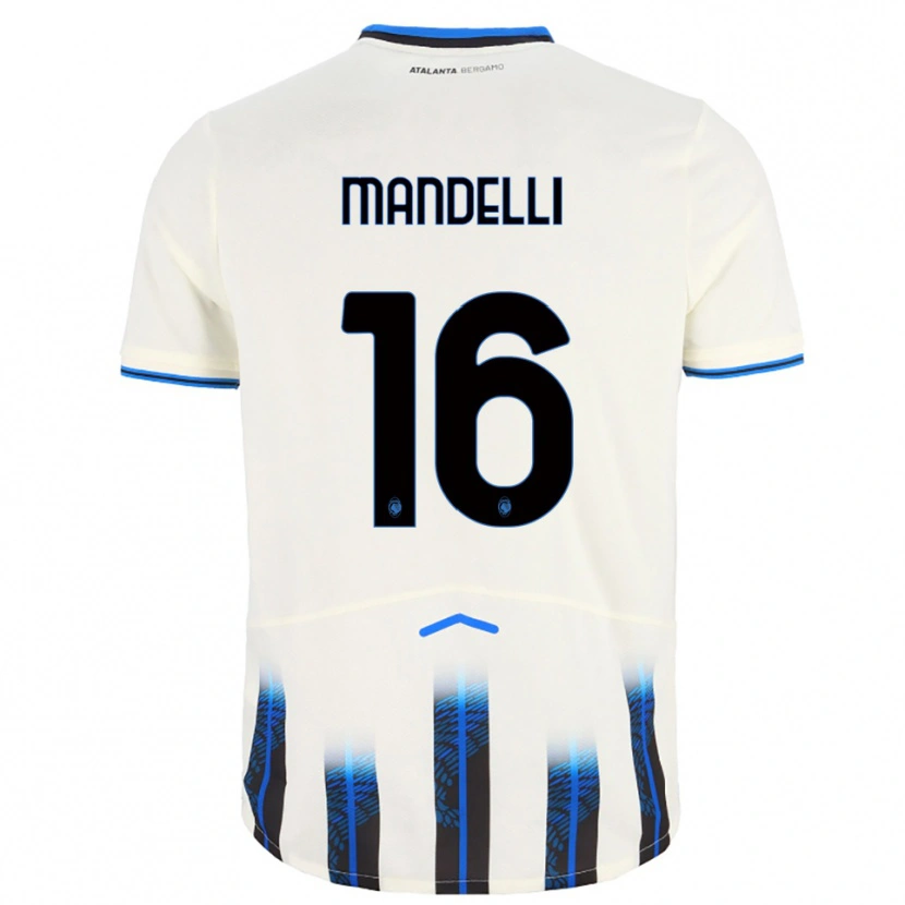 Danxen Dames Giulia Mandelli #16 Wit Blauw Uitshirt Uittenue 2025/26 T-Shirt