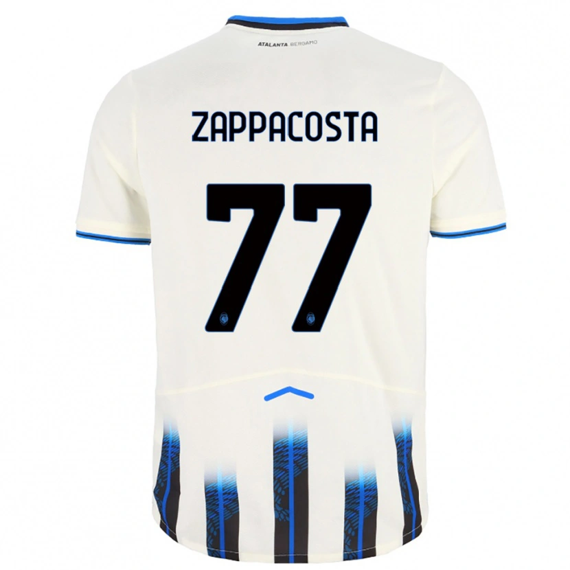 Danxen Dames Davide Zappacosta #77 Wit Blauw Uitshirt Uittenue 2025/26 T-Shirt