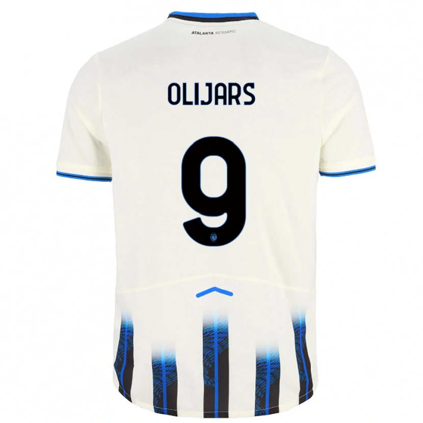 Danxen Dames Jegors Olijars #9 Wit Blauw Uitshirt Uittenue 2025/26 T-Shirt