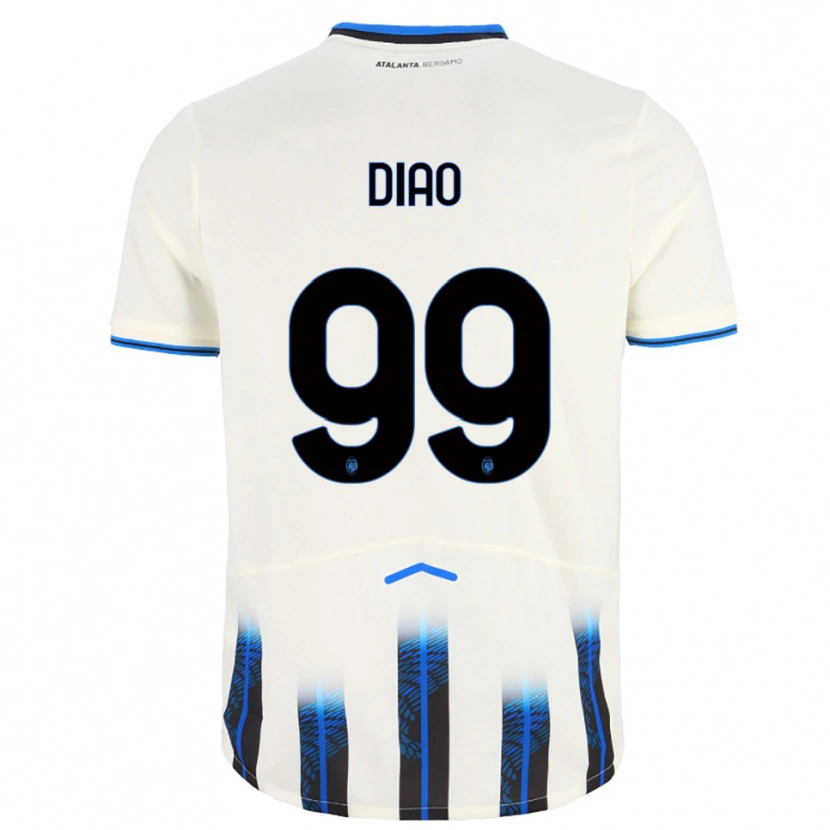 Danxen Dames Siren Diao #99 Wit Blauw Uitshirt Uittenue 2025/26 T-Shirt
